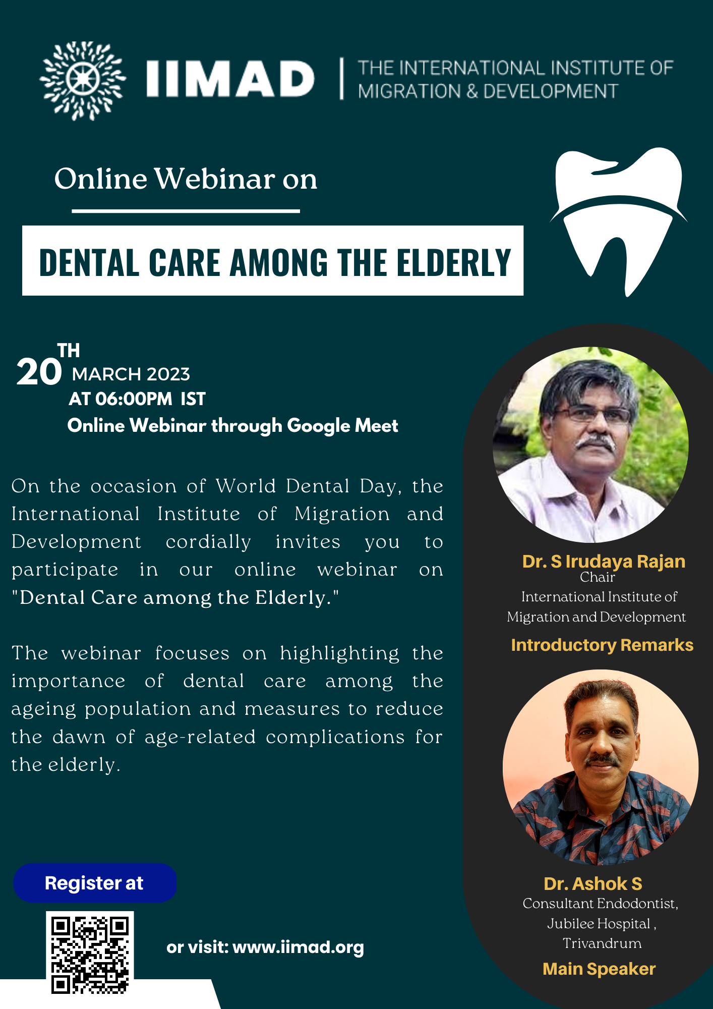 The World Dental Day webinar on “Dental Care among the Elderly” IIMAD